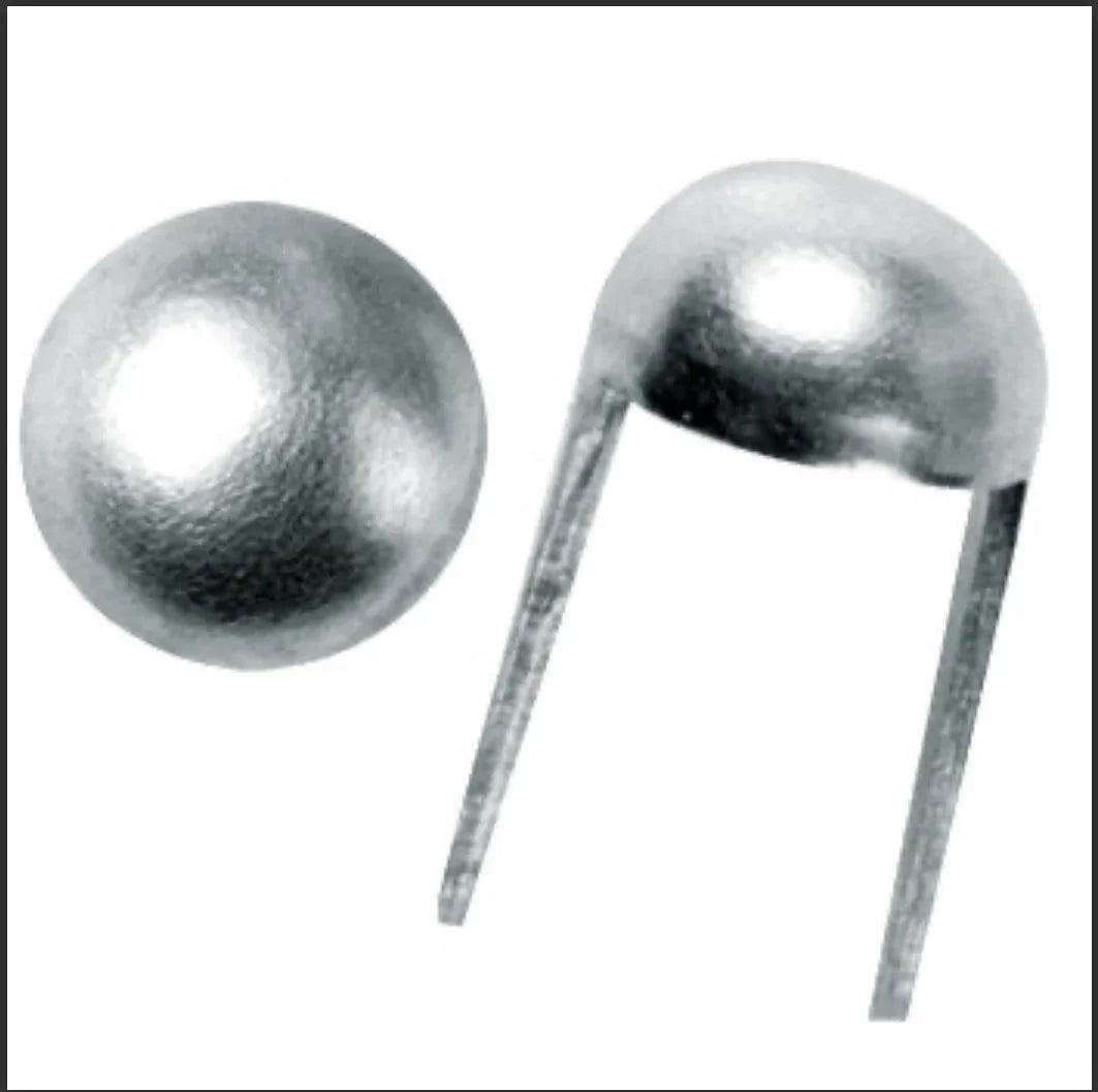 Silver dome bead caps for Native American jewelry crafting, metal bead findings