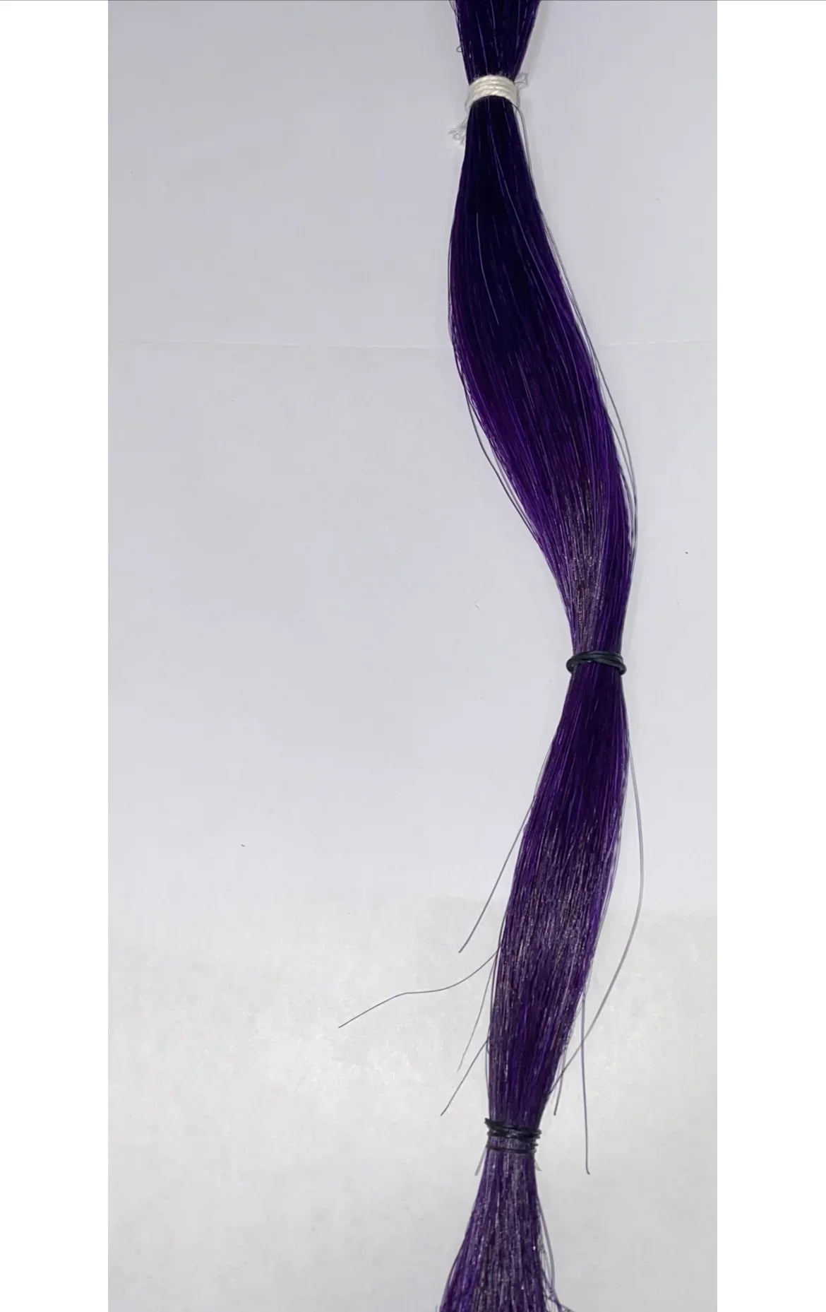 Purple synthetic hair bundle for Native American crafts and traditional regalia