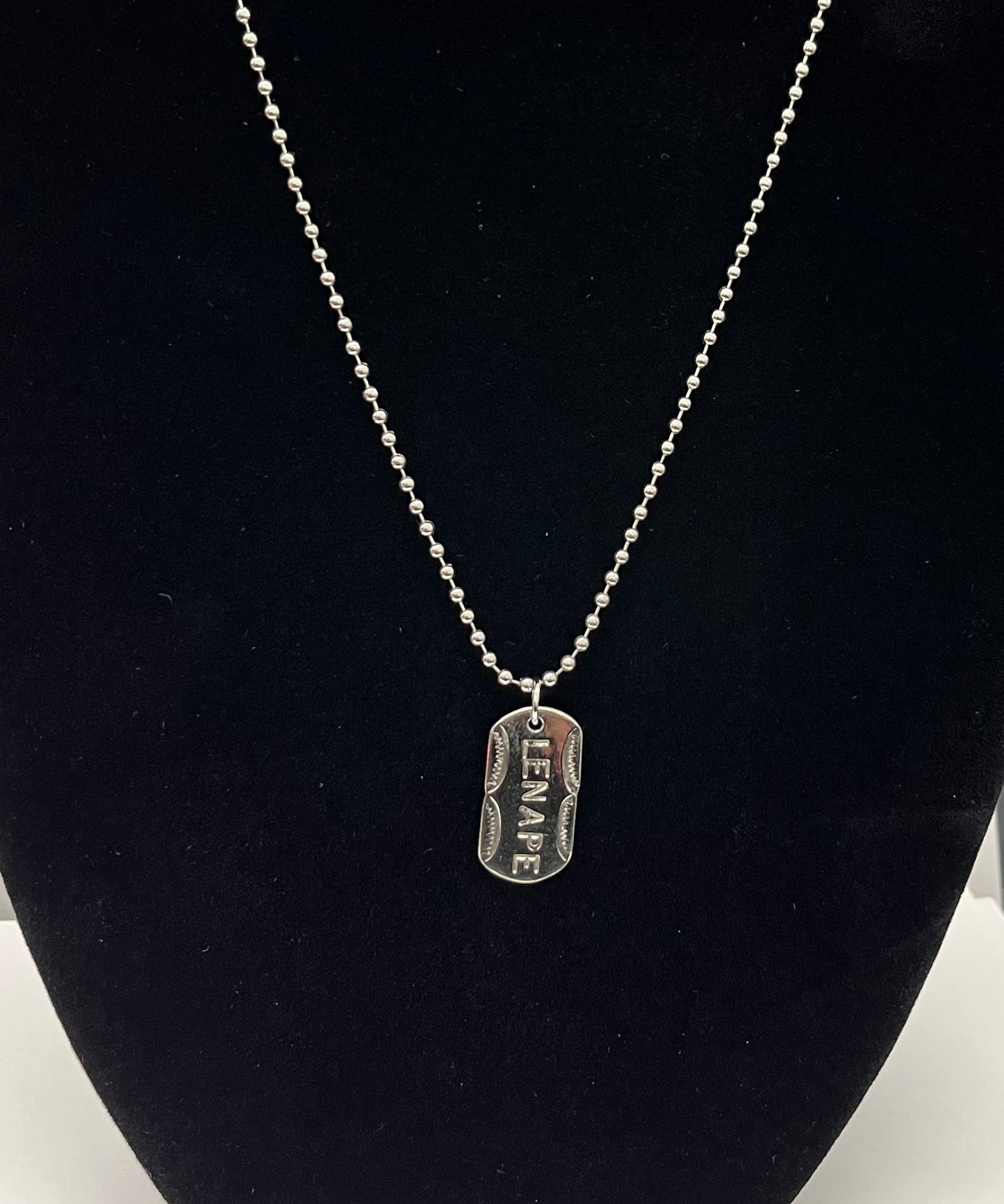 Small Tribal Dog Tag; German Silver