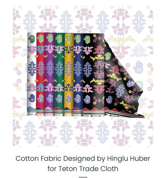 Cotton Fabric by Hinglu Huber Purple