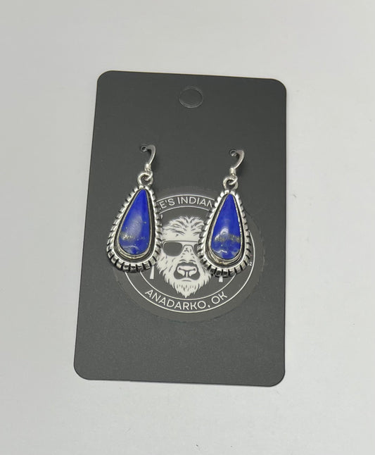 Lapis Lazuli and Silver Earrings