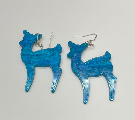 Kristin Gentry Blue Deer Earrings