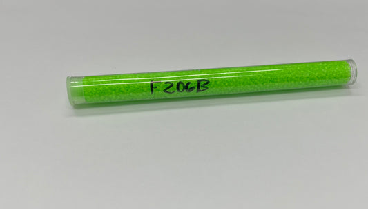 11 Seed Beads Frosted Neon Green #F206B