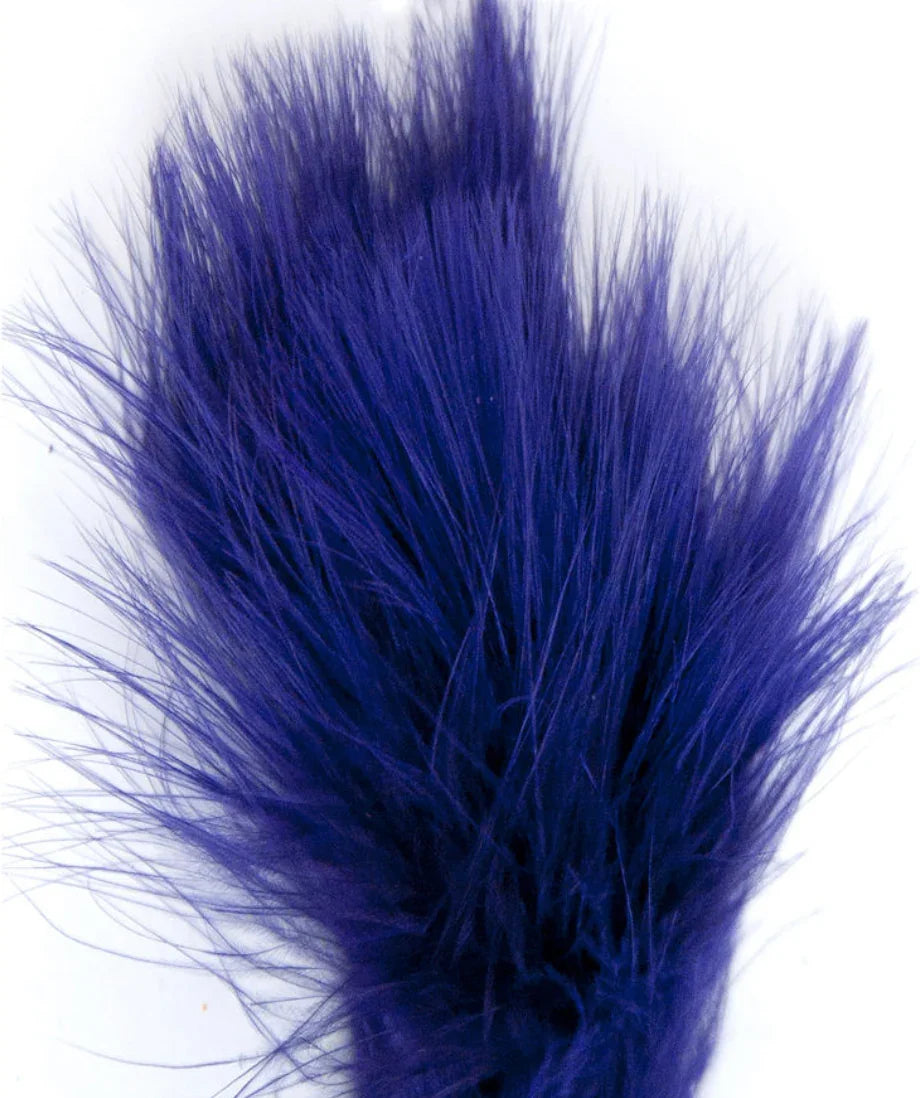 Vibrant blue marabou feather plume for Native American crafts and traditional regalia