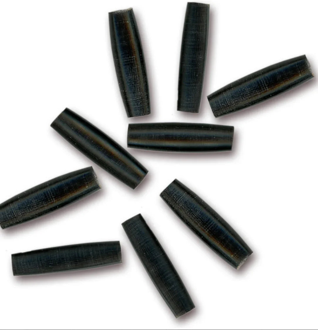 Black tubular beads for Native American craft and traditional clothing projects