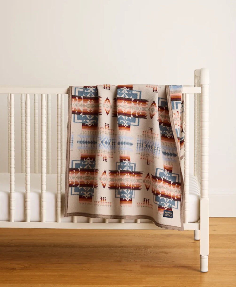 Pendleton Chief Joseph Crib Blanket; Rosewood