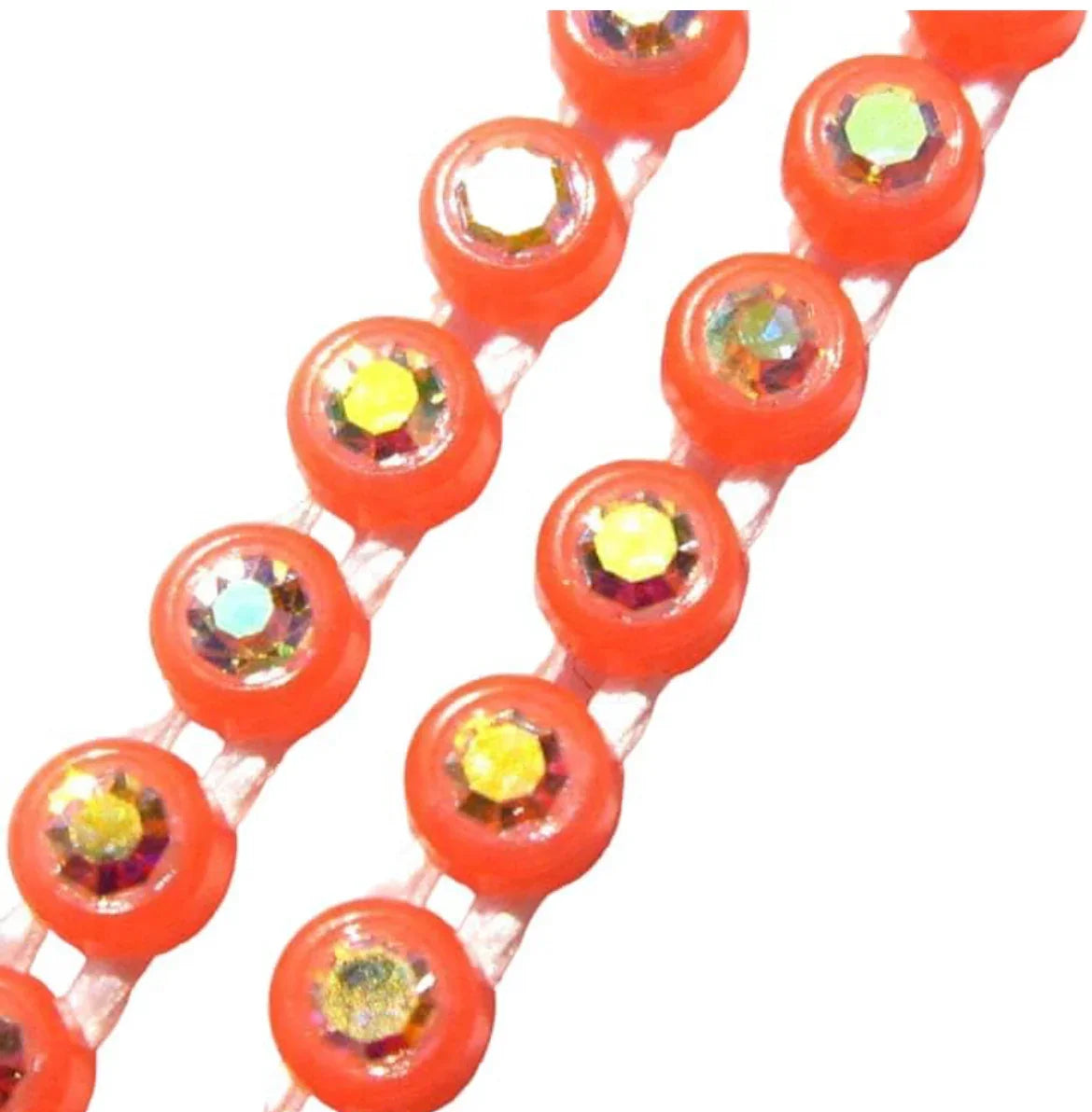 Rhinestone Banding; SS6 AB Orange (per yard)