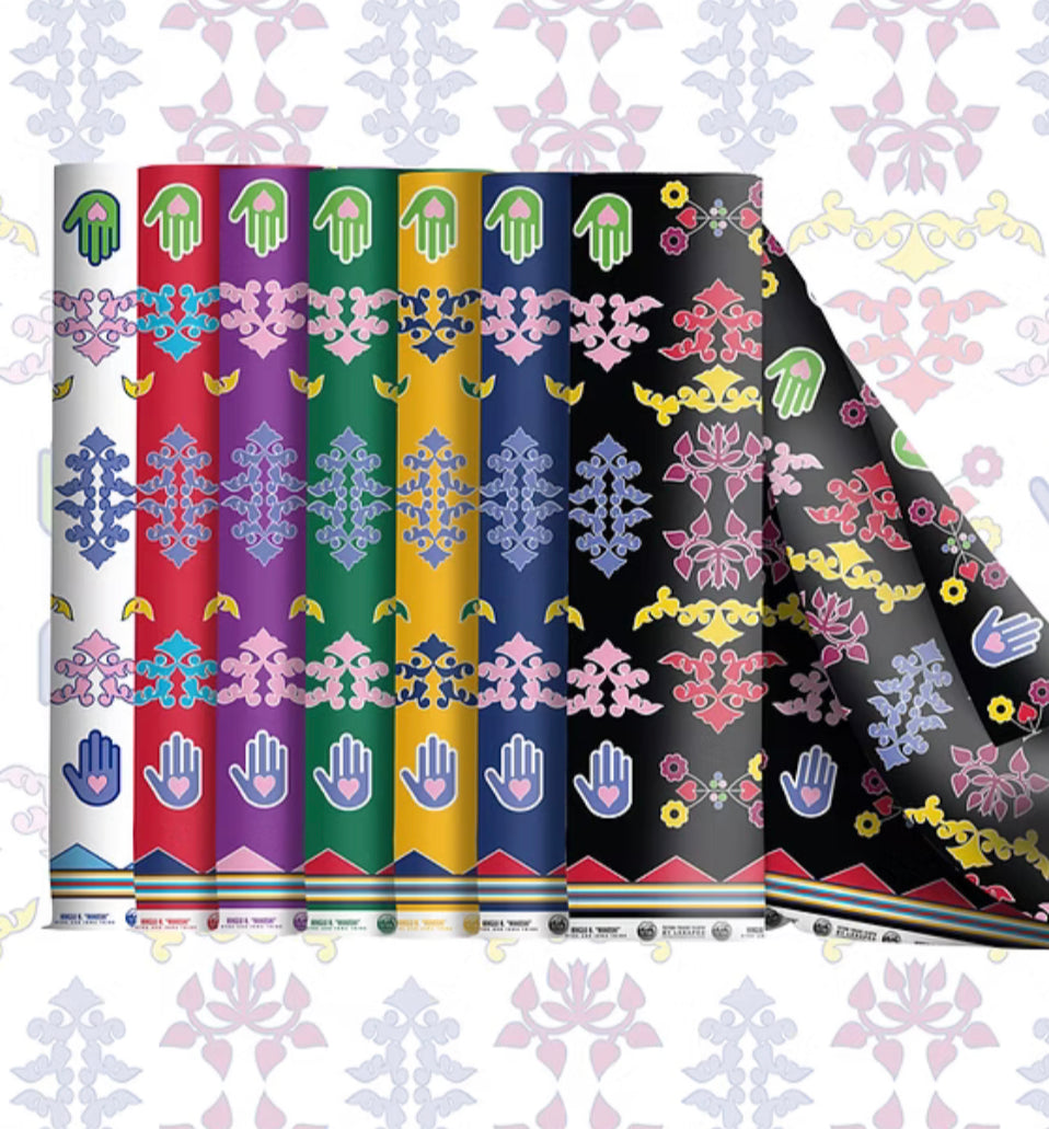 Teton Colton Fabric; Designed by Hinglu Huber, Red