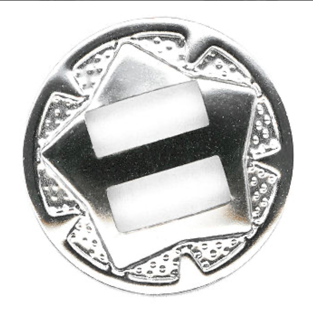 1” Slotted Star Concho Nickel