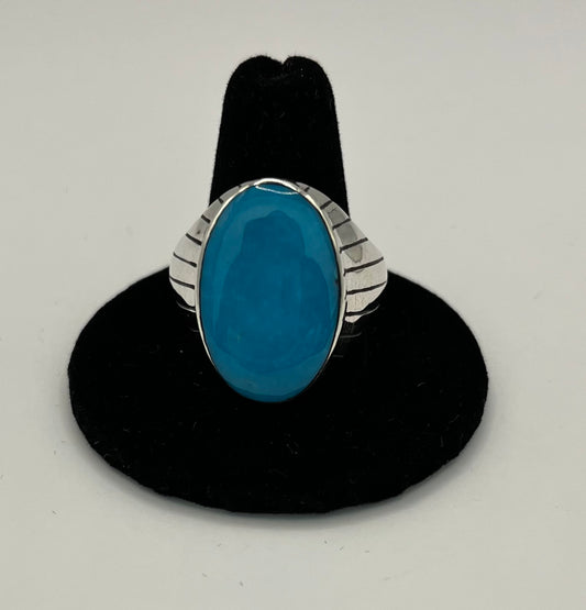 Men’s Turquoise and Sterling Silver Ring Size 13