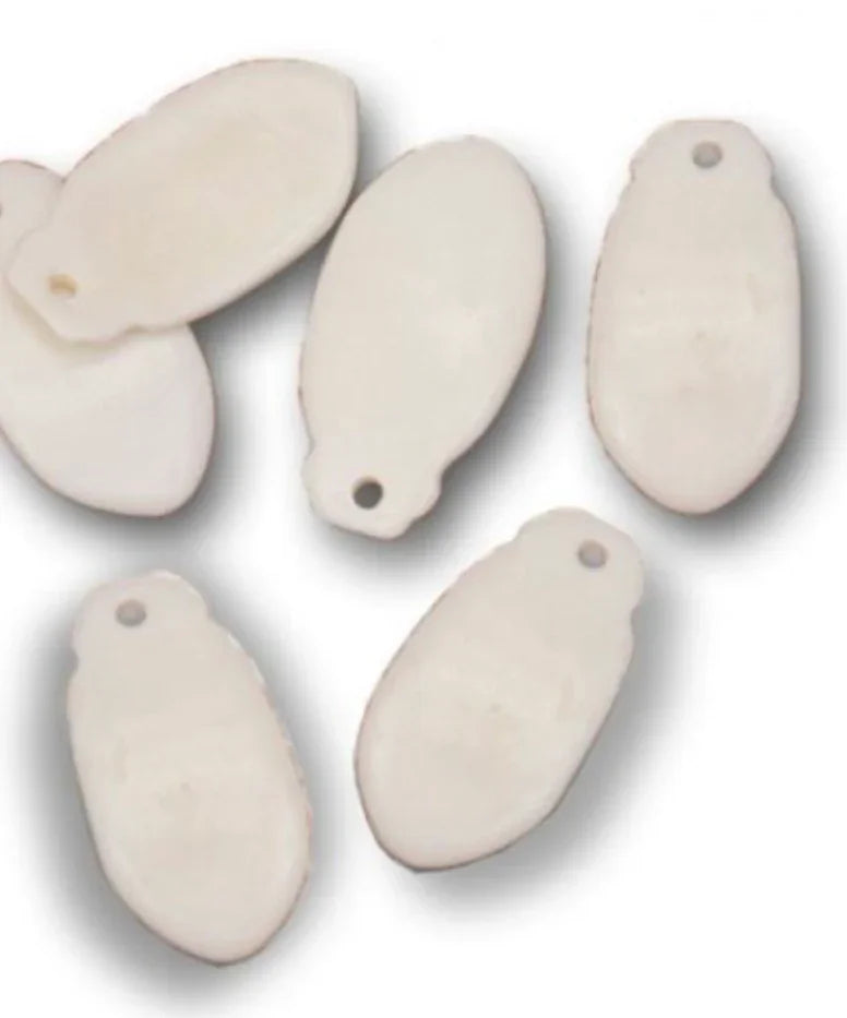 Natural bone pendants for Native American crafts and jewelry making