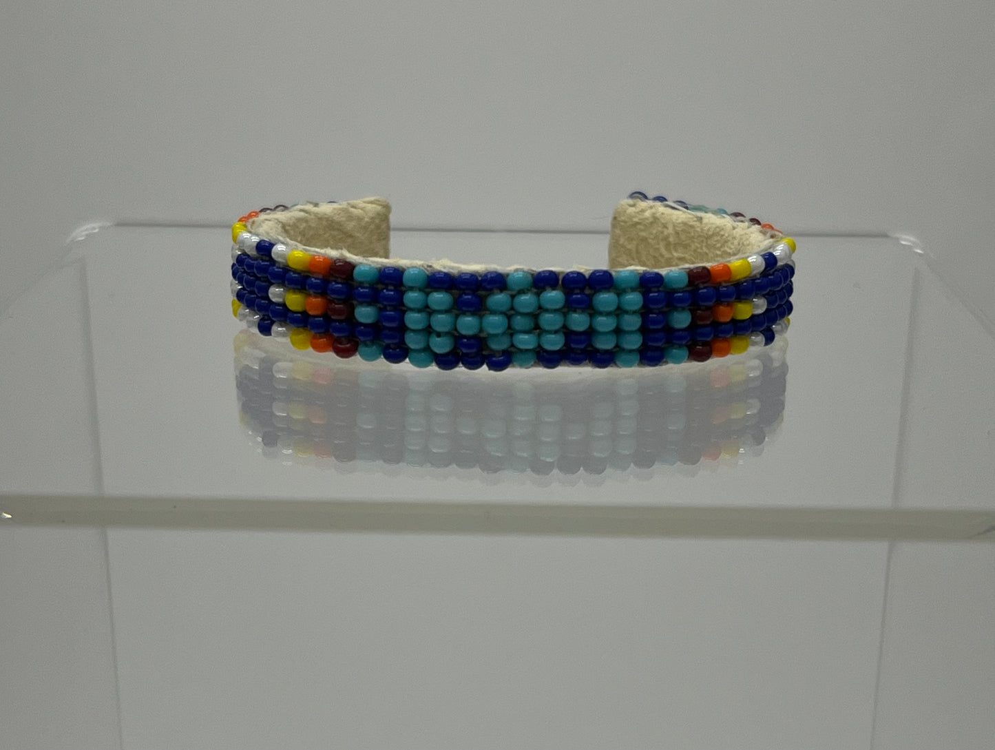 Beaded Baby Cuff Bracelet; Royal Blue