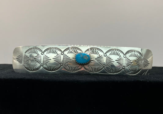Sterling Silver and Turquoise Barrette Large