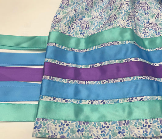 Girl’s Ribbon Skirt Turquoise and Purple