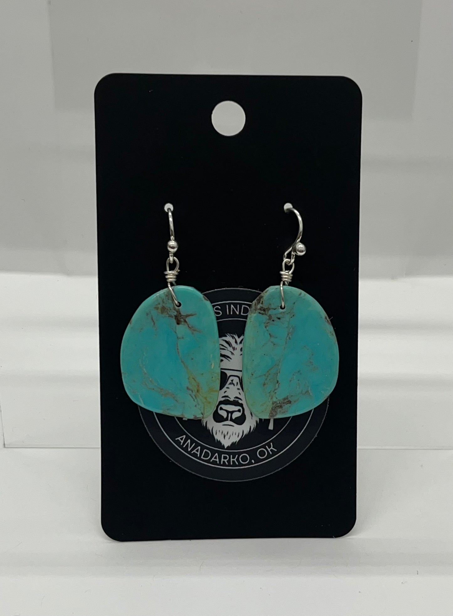 Turquoise Slab Earrings