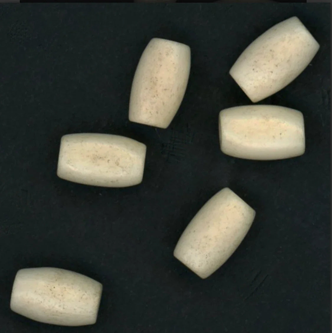 White bone beads for Native American crafts and jewelry making