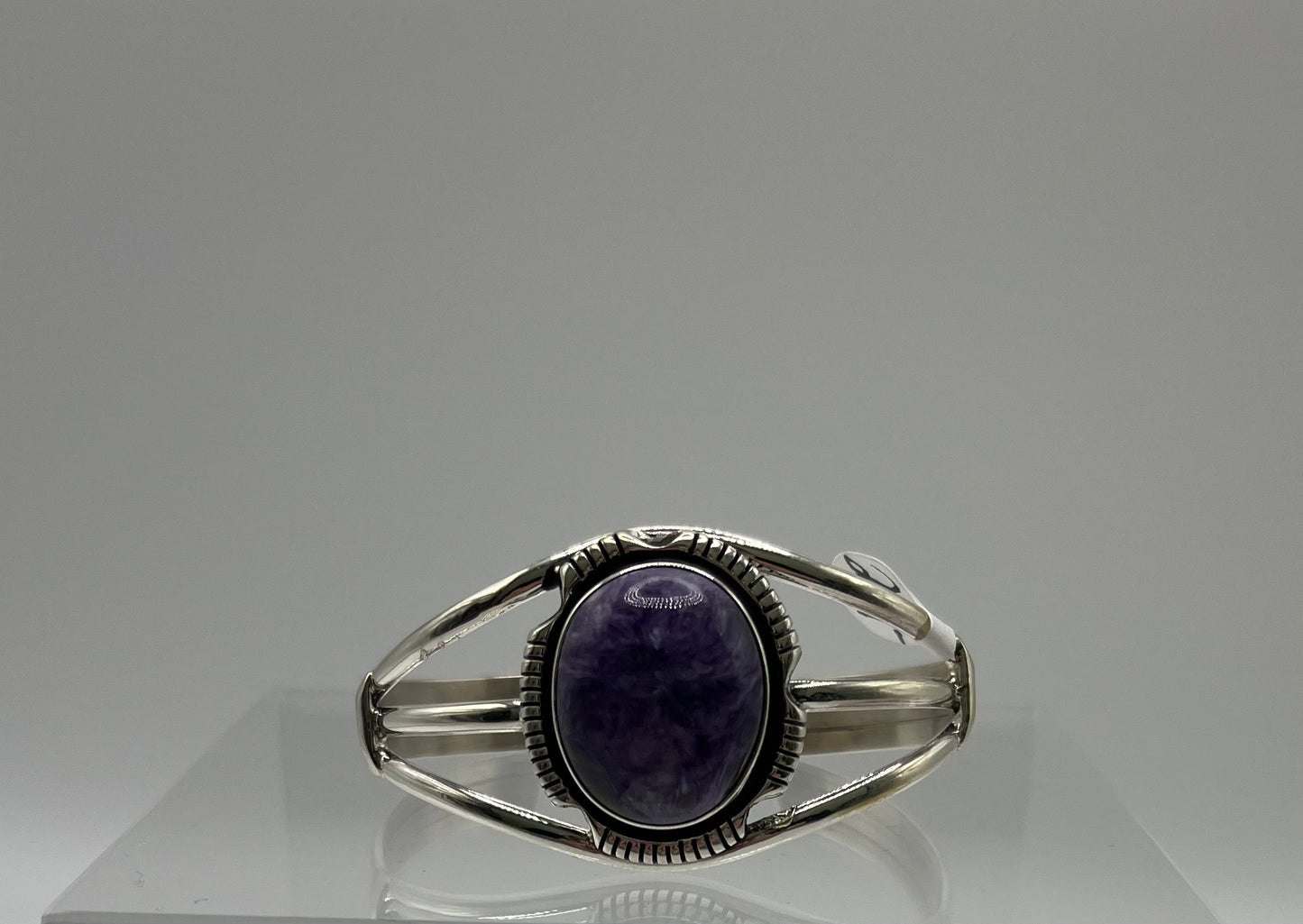 Charoite and Sterling Silver Bracelet