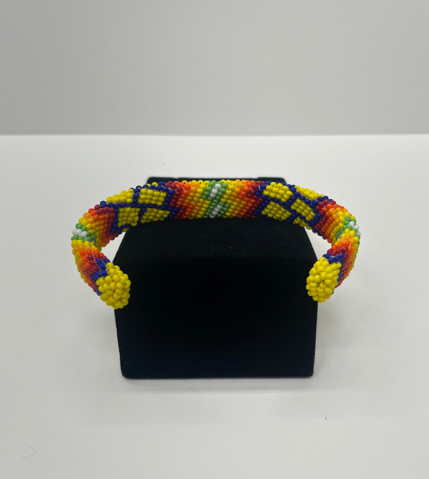 Large Beaded Bracelet; Yellow