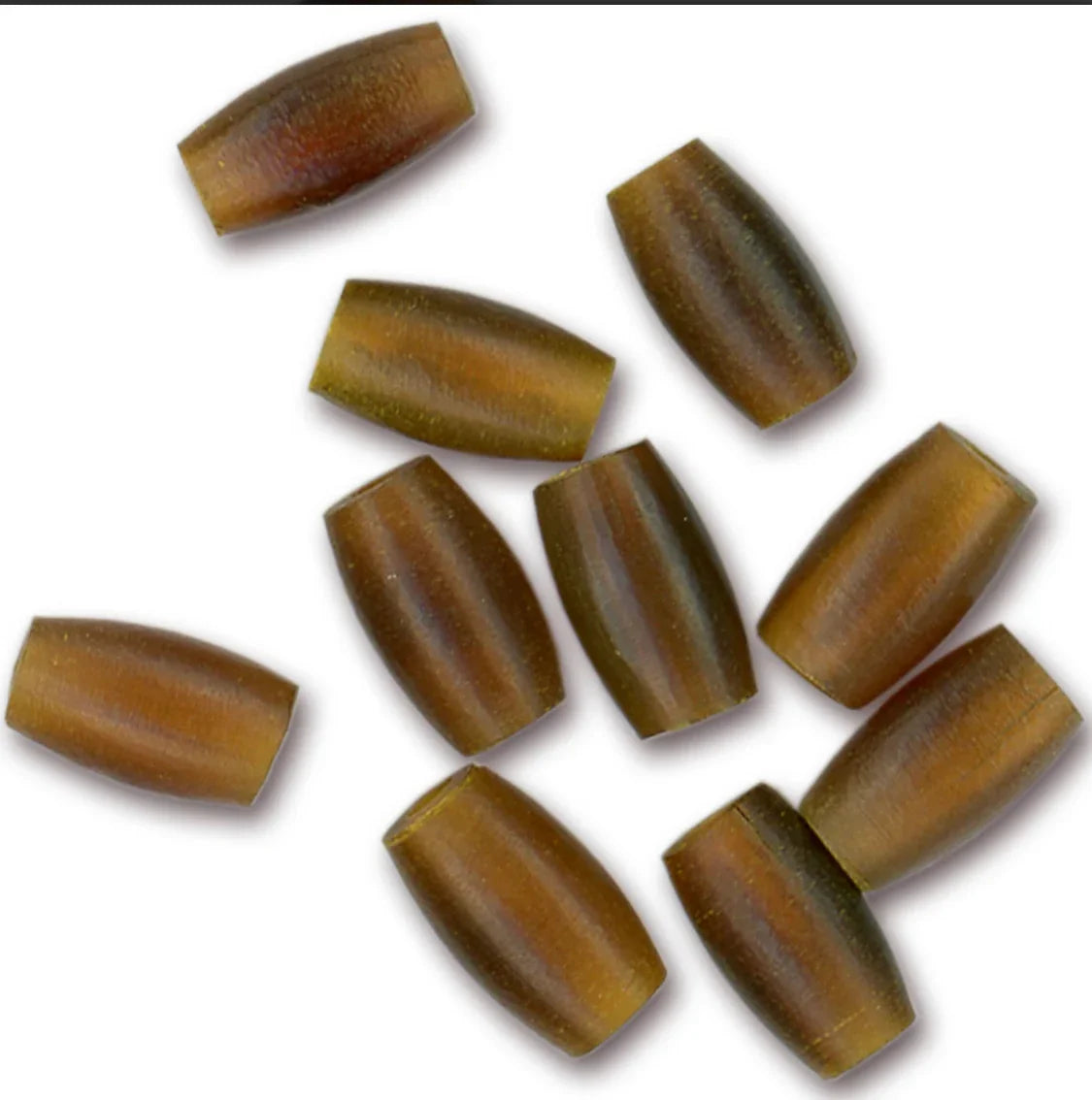 Brown horn beads for Native American craft and traditional jewelry making