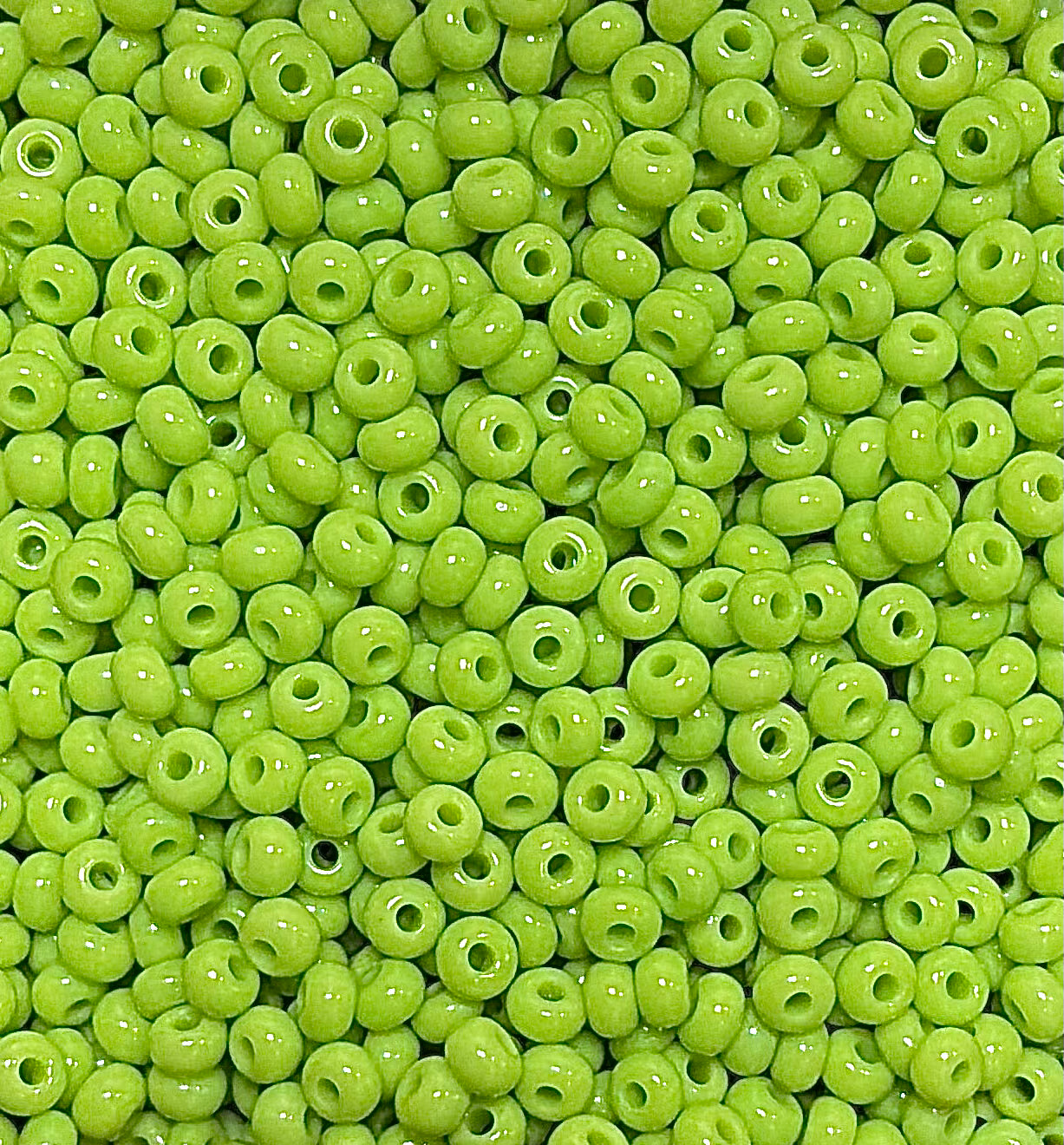 11 Seed Bead Opaque Lime Green