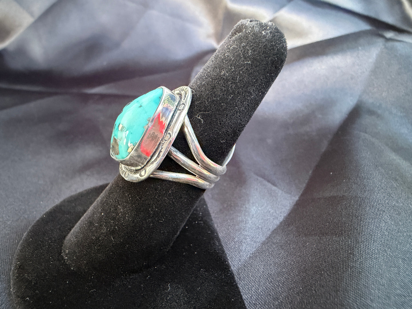Kingman/Sterling Silver Ring (Size 7 1/4)