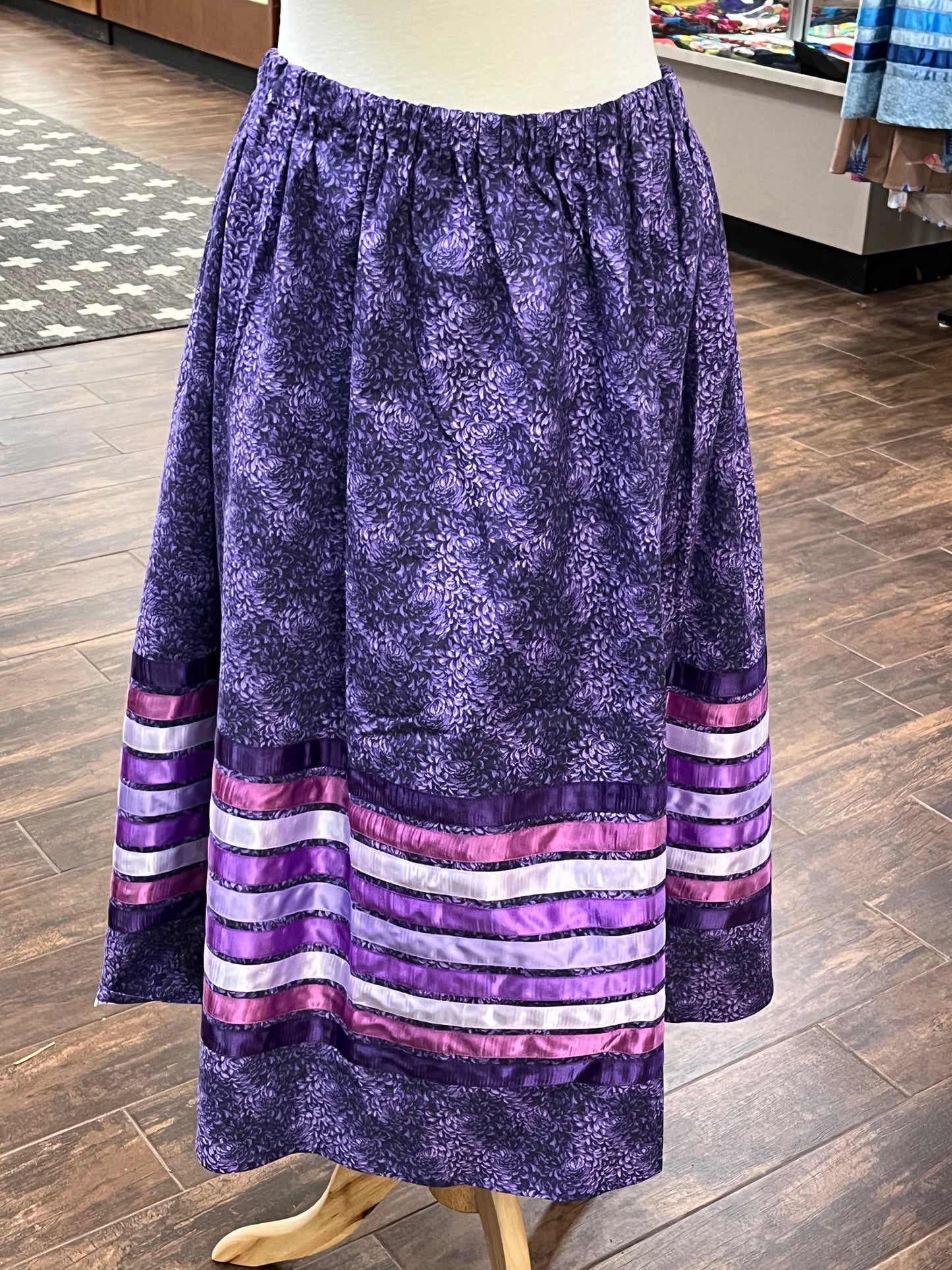 Adult Ribbon Skirt; Waist 32”, Purple