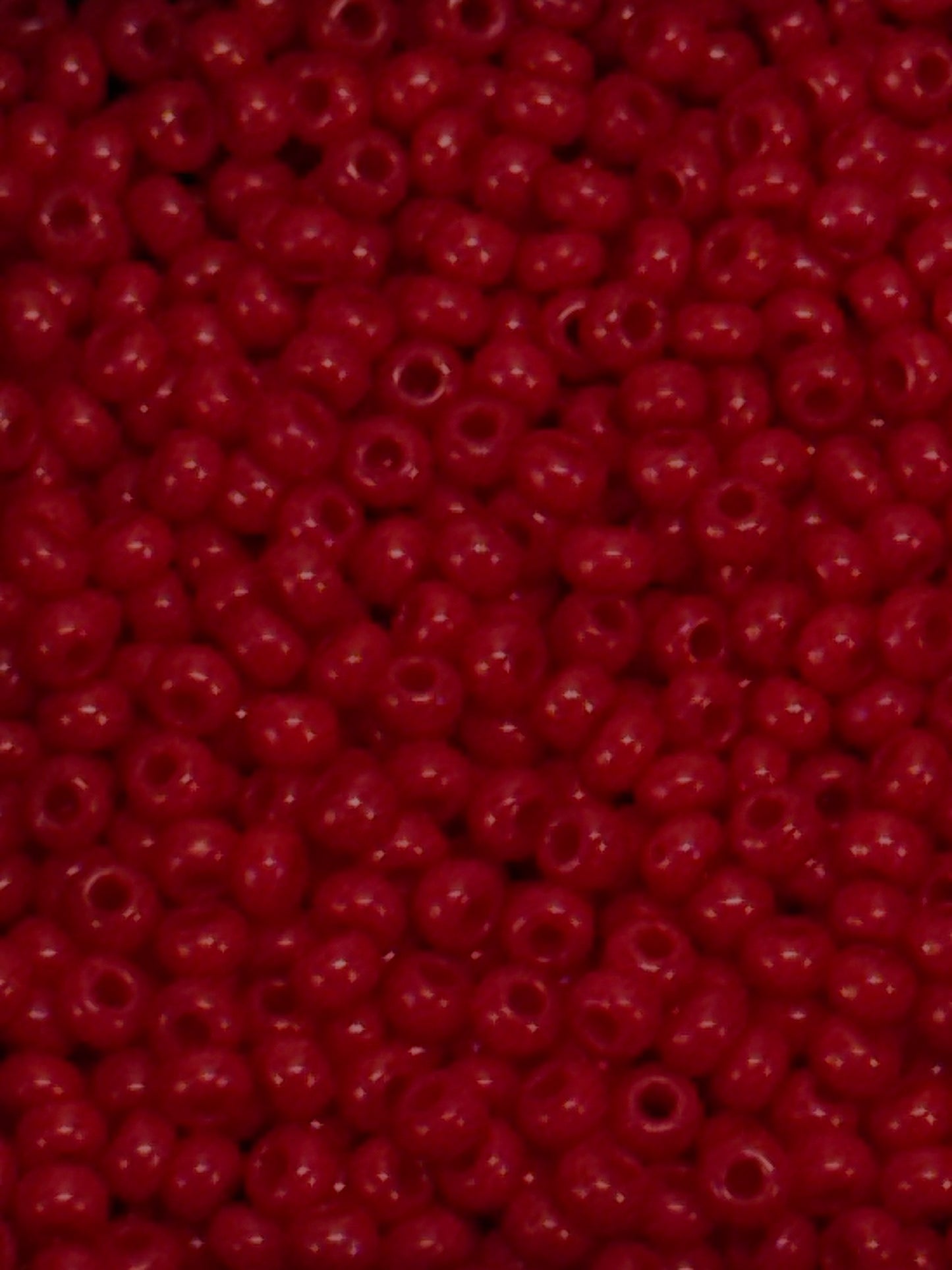 11 Seed Bead Opaque Red