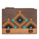 MW Embroidered wallet-Coffee