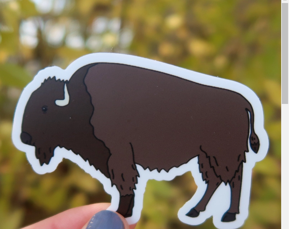Buffalo Sticker Vinyl 3" x 2.15"