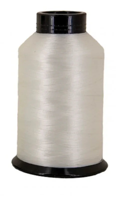 White thread spool for Native American beadwork and traditional clothing crafts