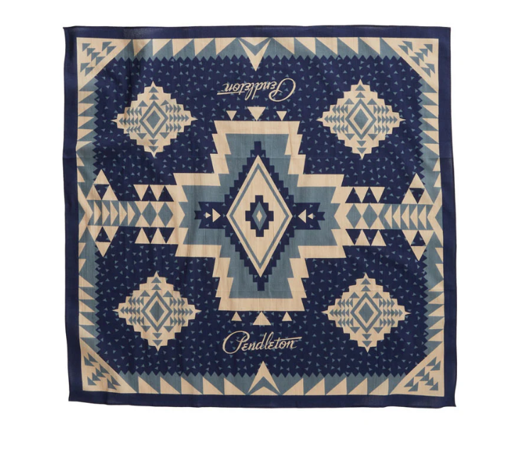Pendleton Bandana; Cotton, Navy 22"x22"