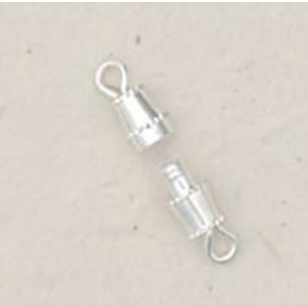 Small Silver Plated Barrel Clasps per (10)