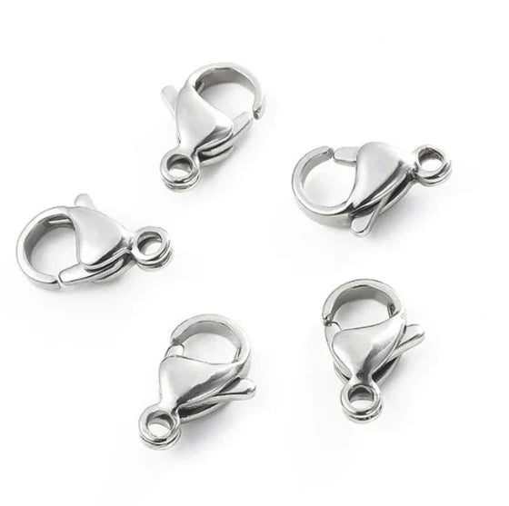 Silver Plated Lobster Claps (5 pairs)