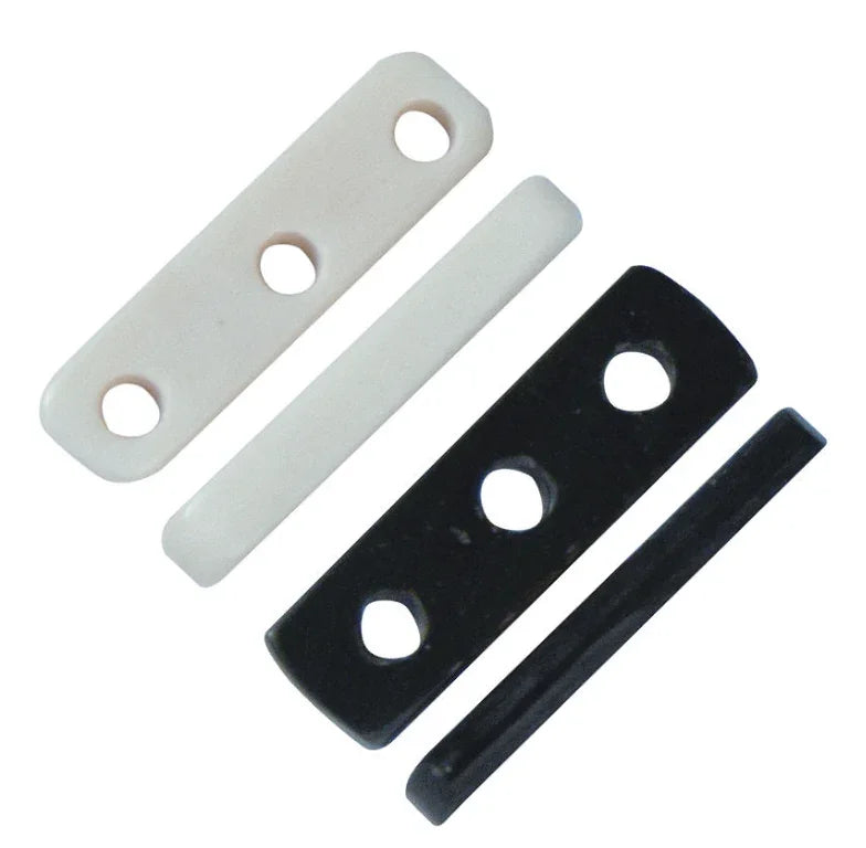 White Bone 3 Hole Spacer; Narrow