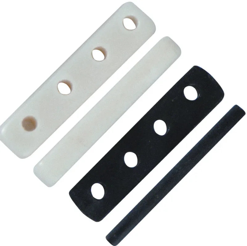 White Bone 4 Hole Spacer; Narrow