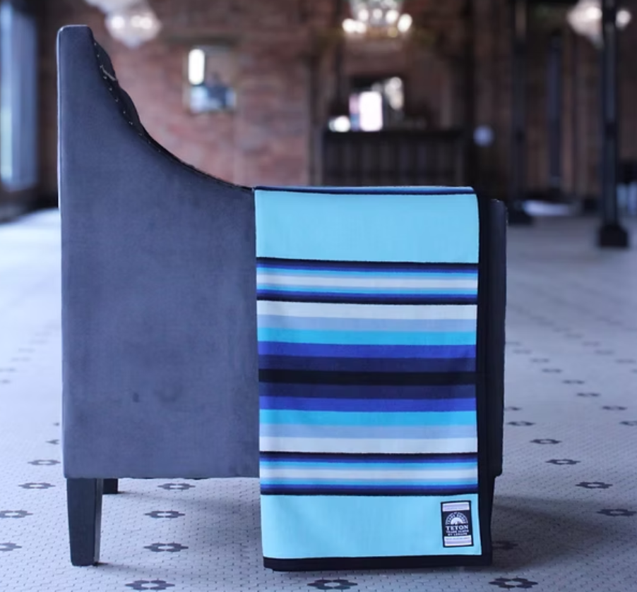 Teton Serape Blanket; Water Blue