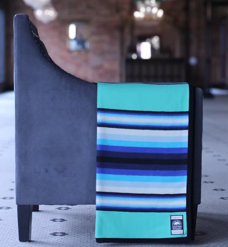 Teton Serape Blanket; Water Teal