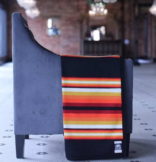 Teton Serape Blanket; Fire Black