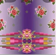 Teton Cotton Fabric; Kira Murillo; Rose, Purple Ombre (by the yard)