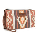 Wrangler Aztec Canvas Clutch Brown