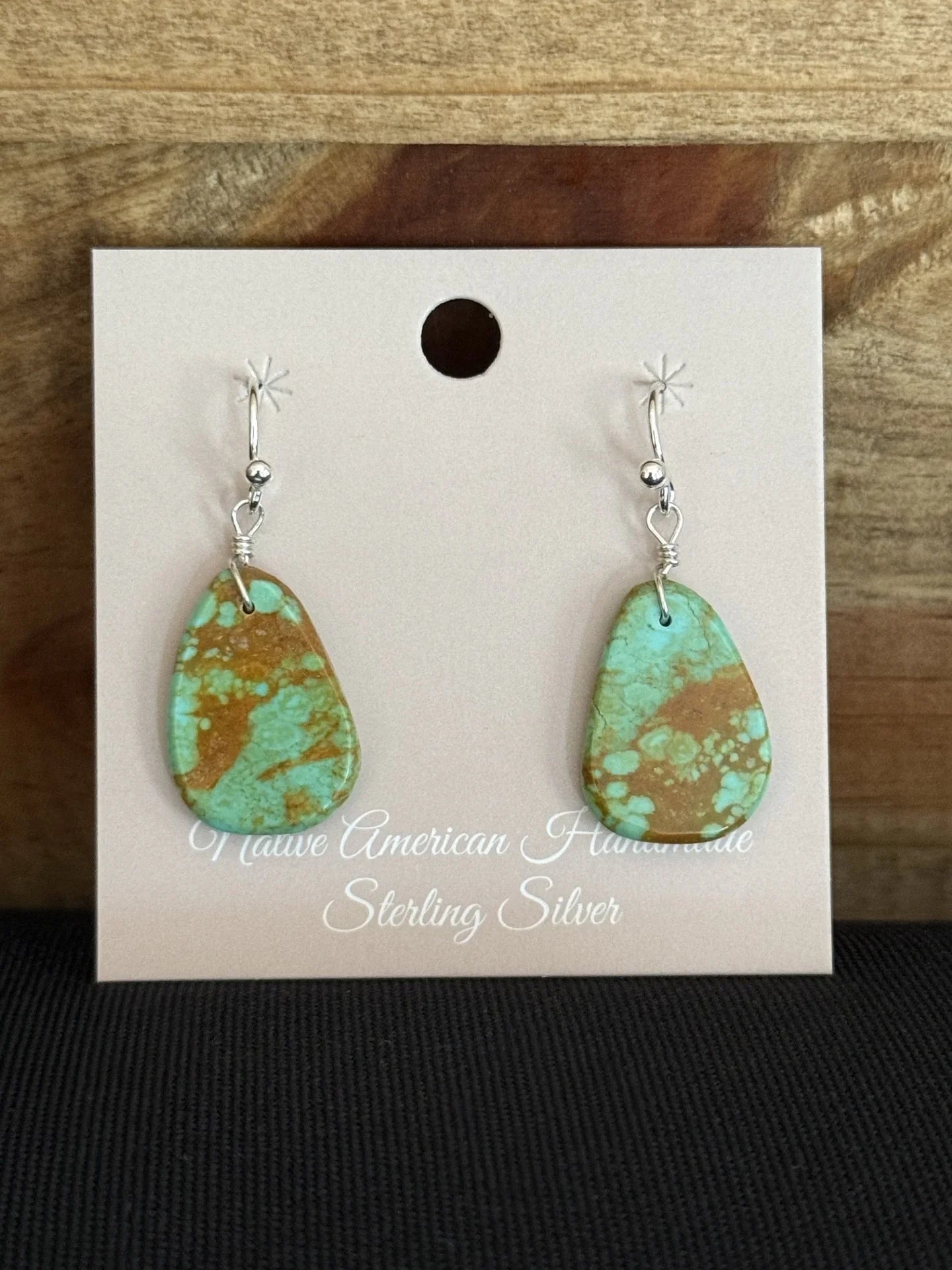 Turquoise & Sterling Silver Slab Dangle Earrings