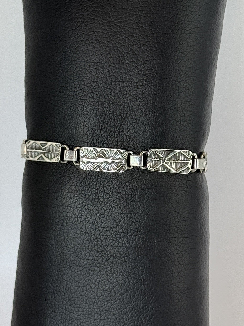 Sterling Silver Panel Bracelet