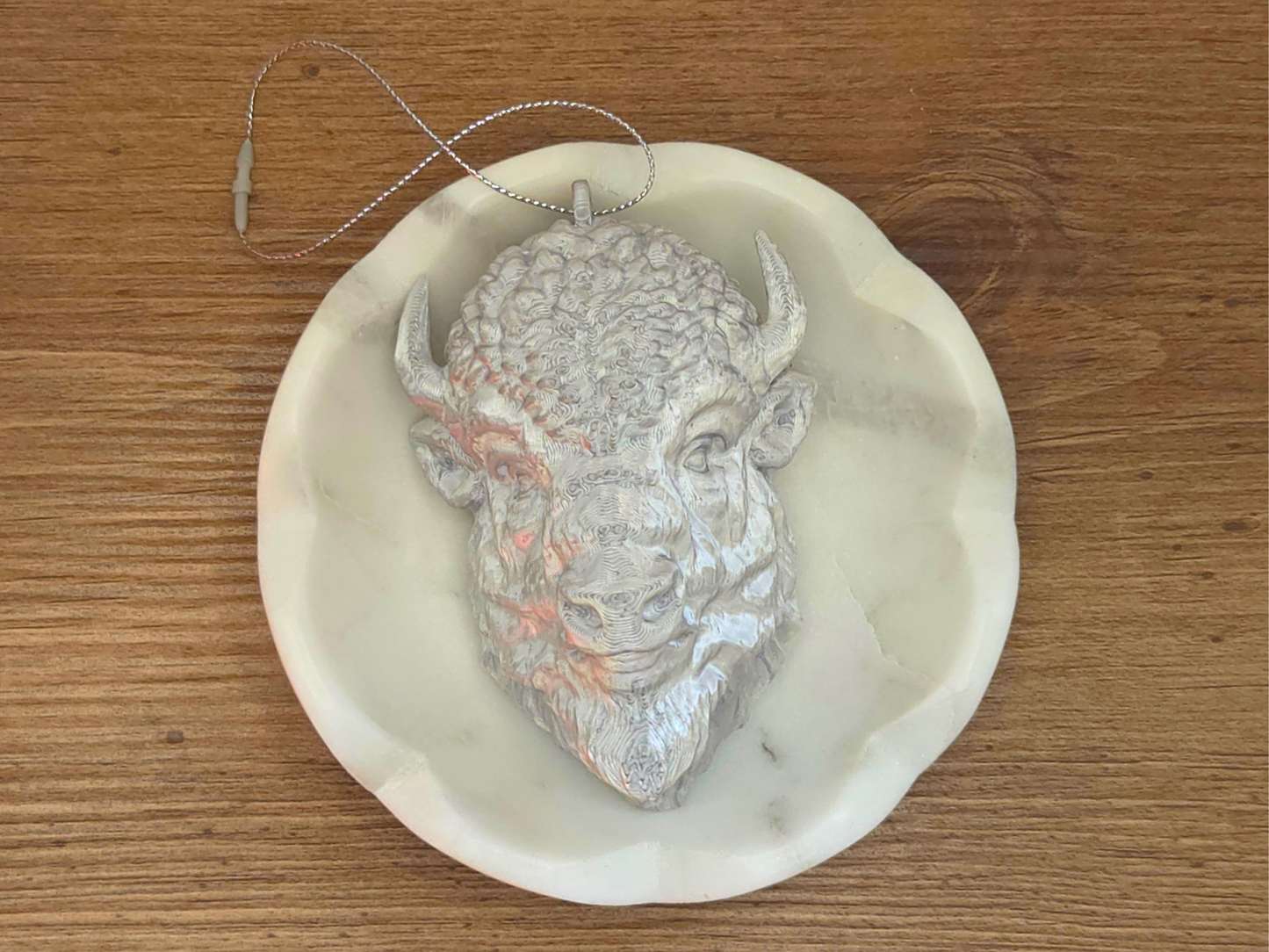 Bison Christmas Ornaments: Gold