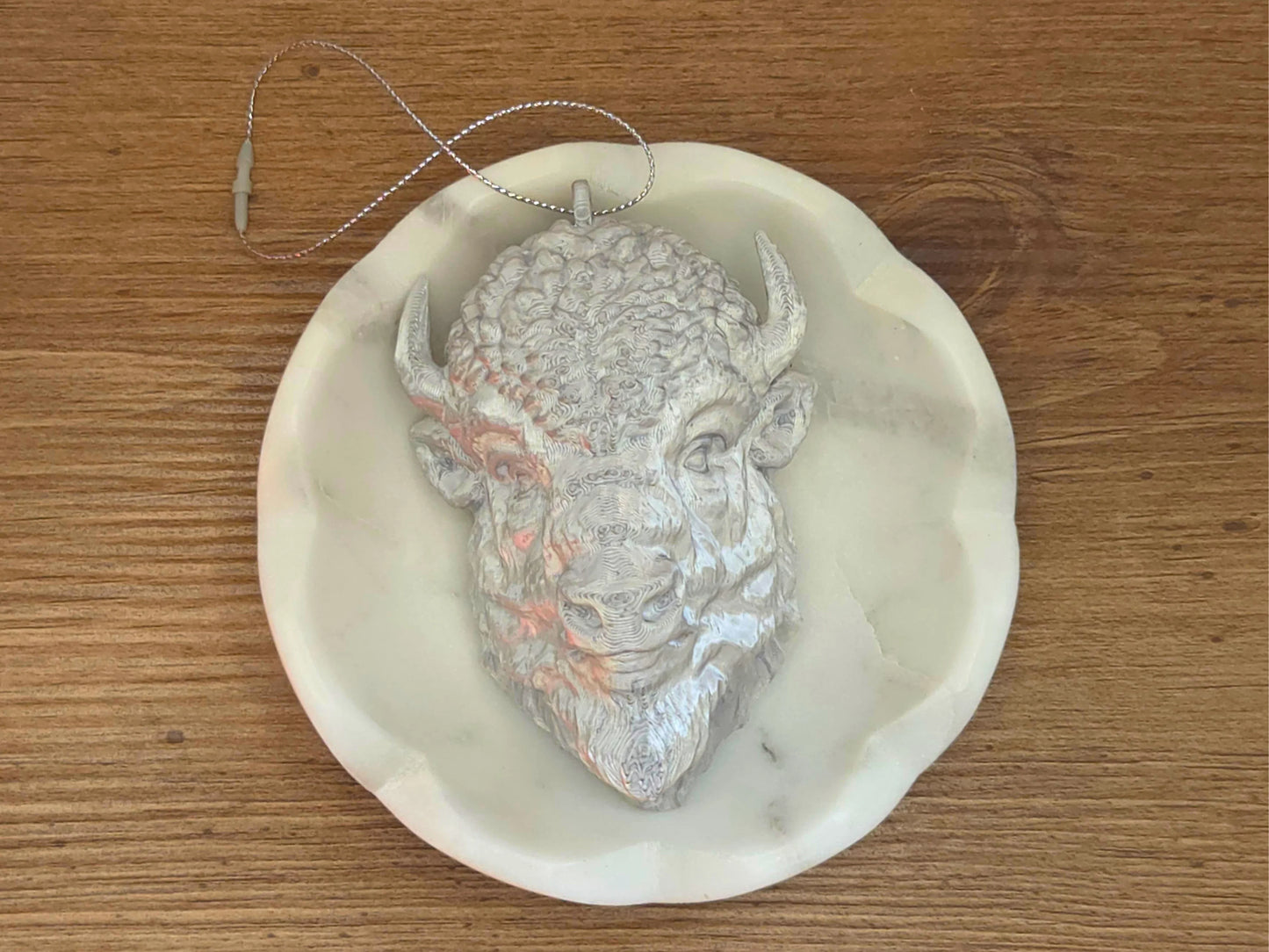 Bison Christmas Ornaments: Gold