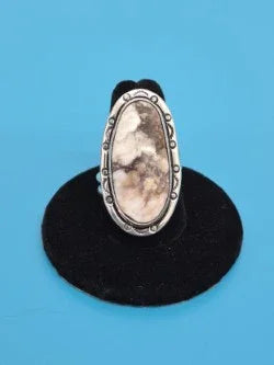 White Buffalo Turquois & Sterling Silver Ring