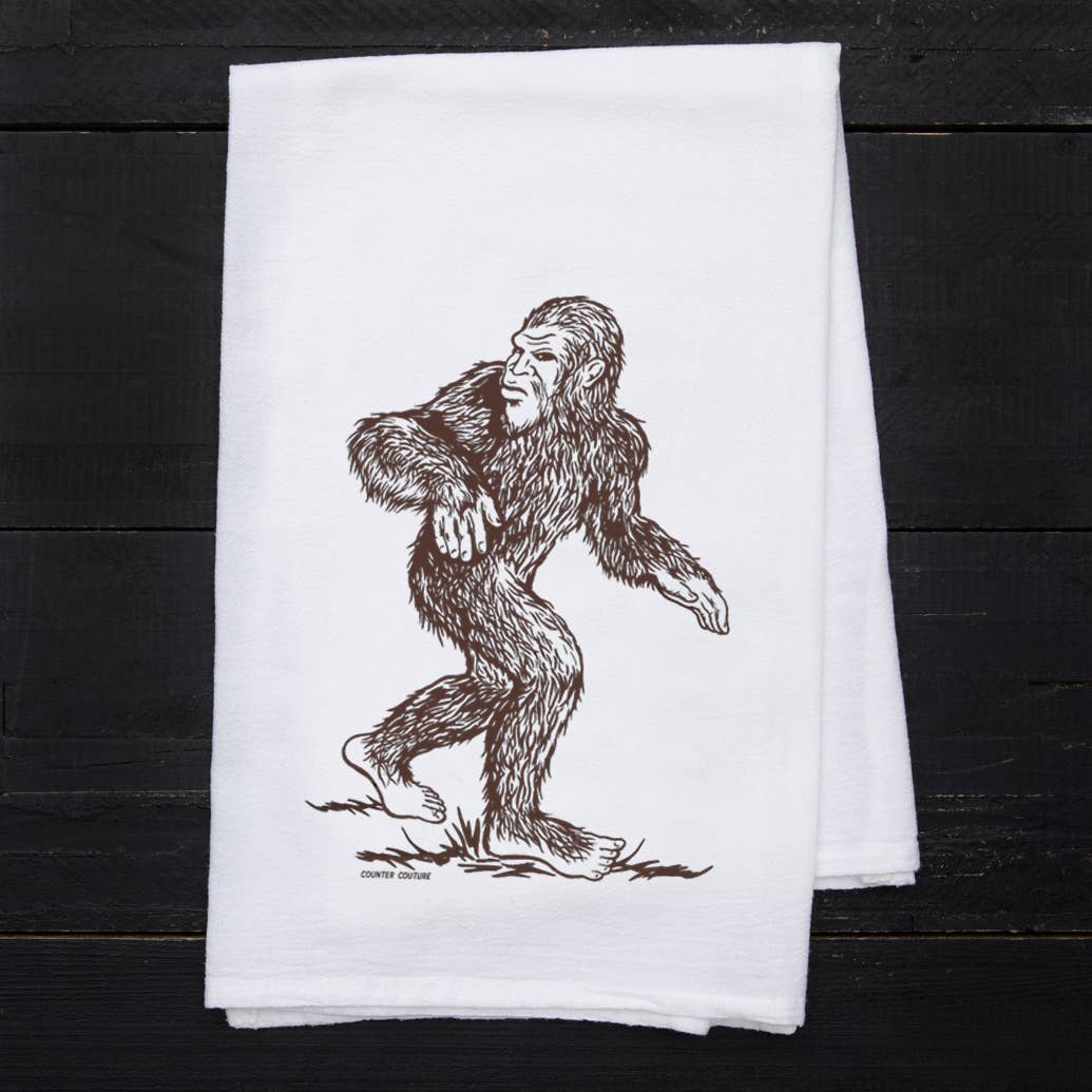 Sasquatch Flour Sack Tea Towel