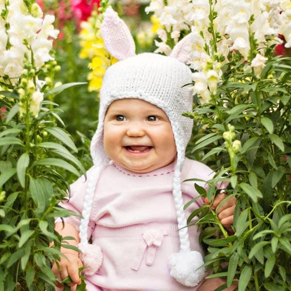 Hugbunny Pink Beanie Hat: M (6-24 Months)