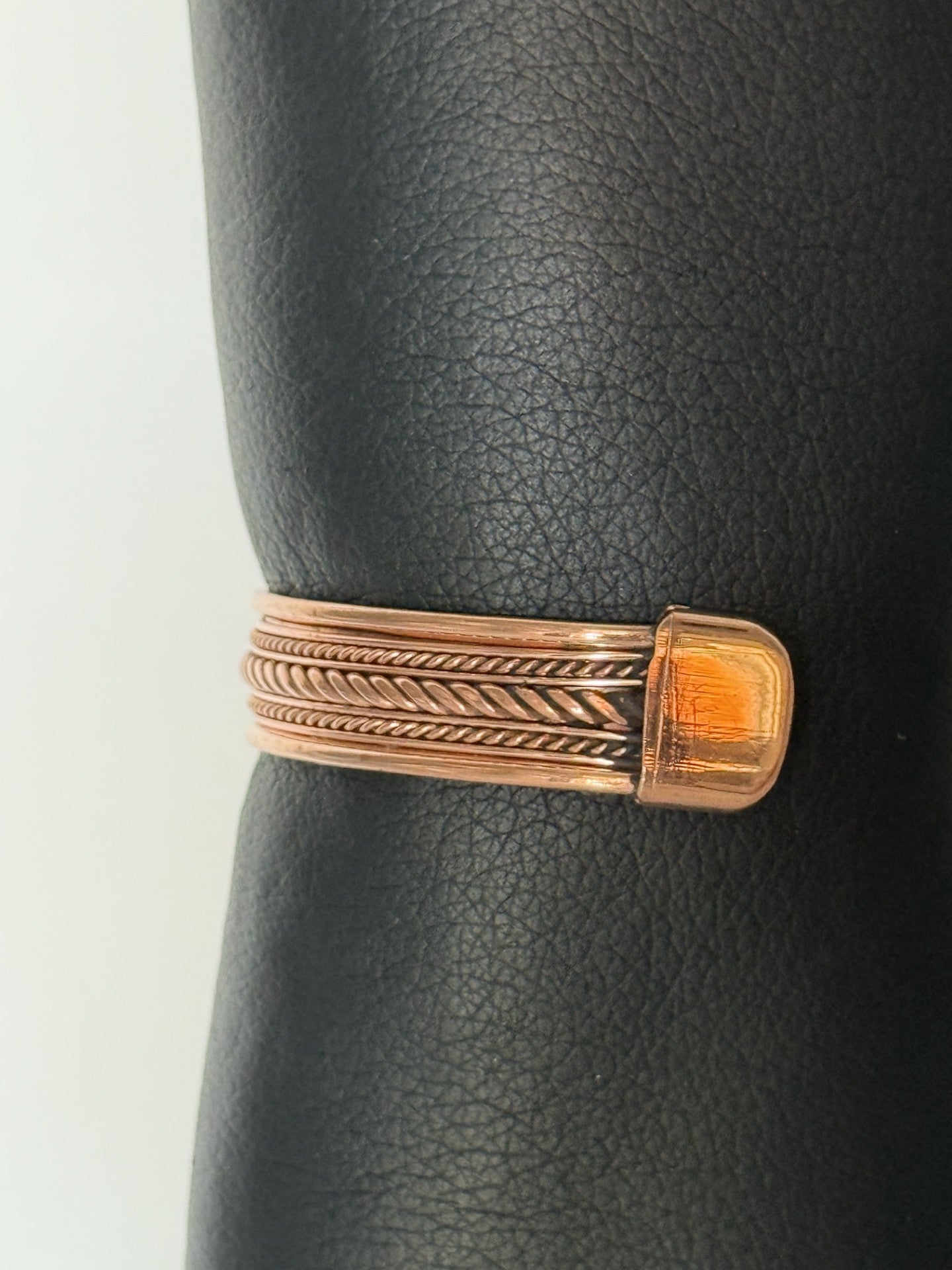 Copper Bracelet with Rope Design