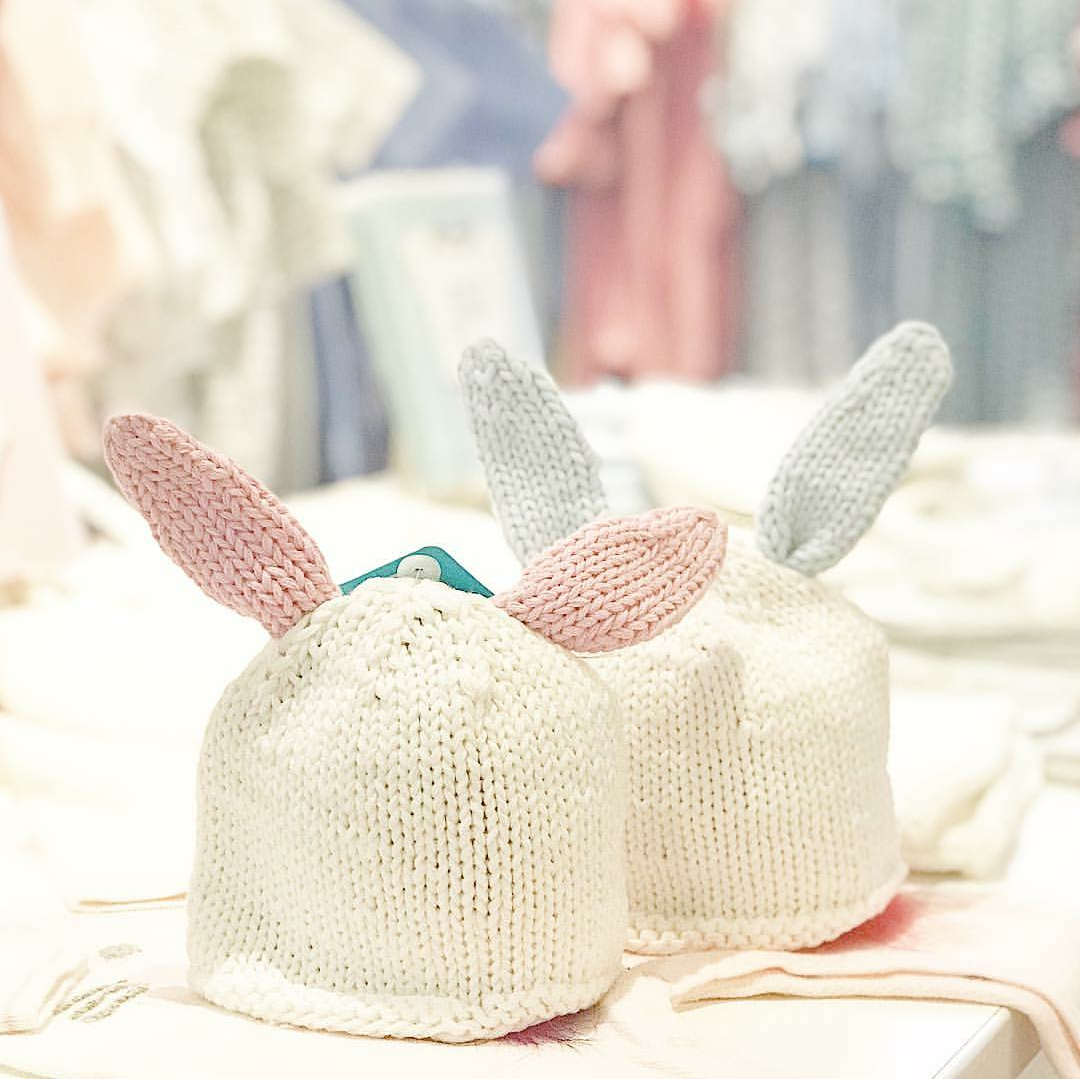Newborn Pink Bunny Beanie Hat