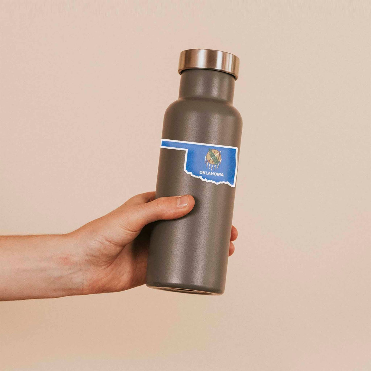 Oklahoma State Flag Sticker: Small - 3.25" Water Bottle Size